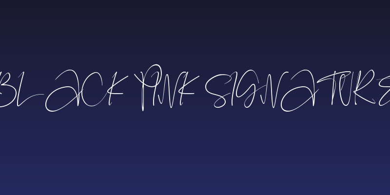 Black Pink Signature Social Header