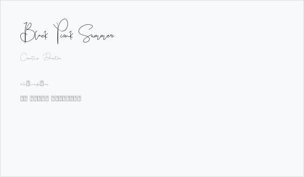 Black Pink Summer Business Card