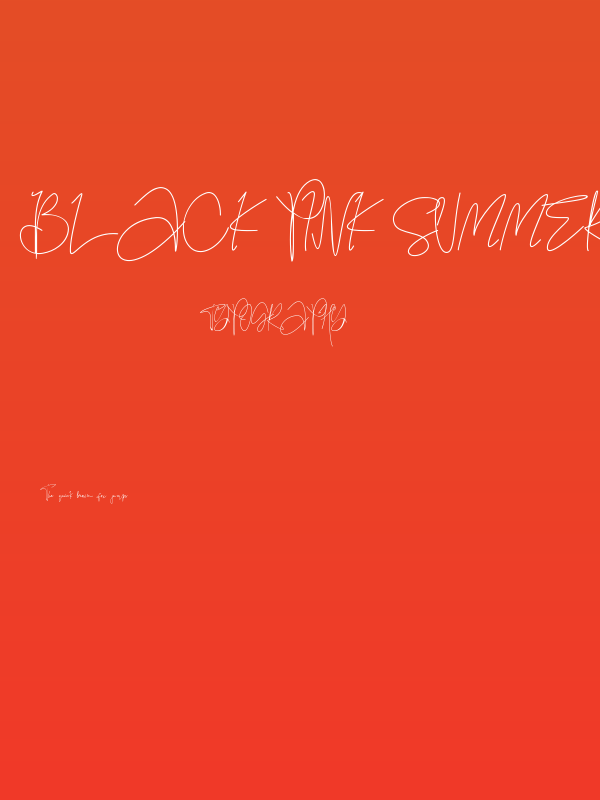 Black Pink Summer Poster