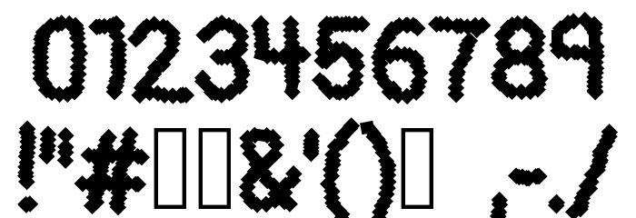 Black Pixel Font OTHER CHARS