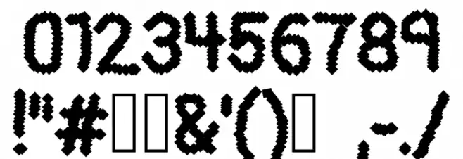 Black Pixel Font OTHER CHARS