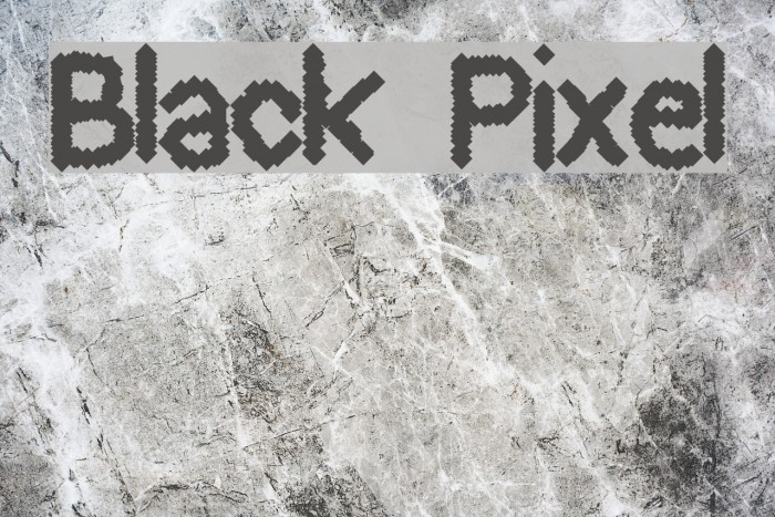 Black Pixel Font examples