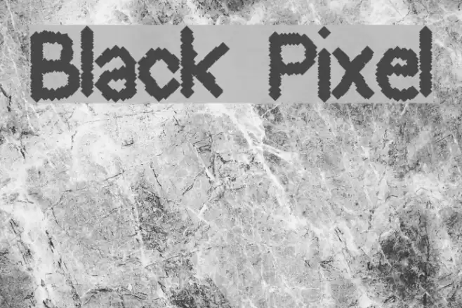 Black Pixel Font examples