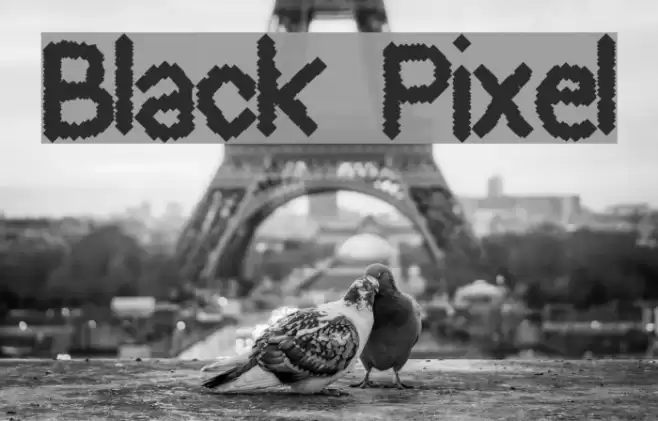 Black Pixel Font examples