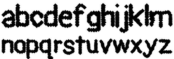 Black Pixel Font LOWERCASE