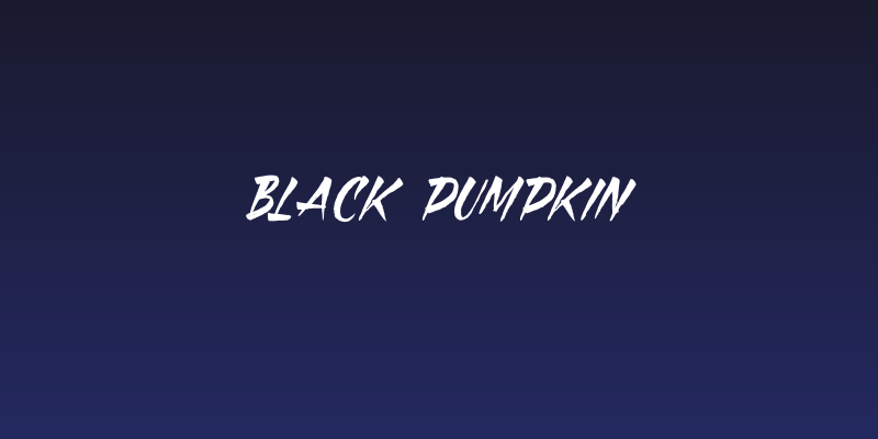 Black Pumpkin Social Header