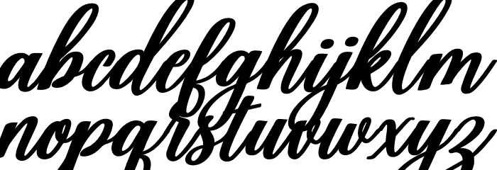 Black Quote Font LOWERCASE