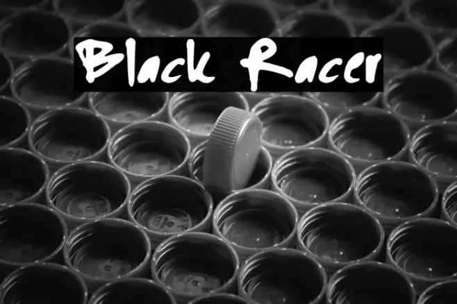 Black Racer Font examples