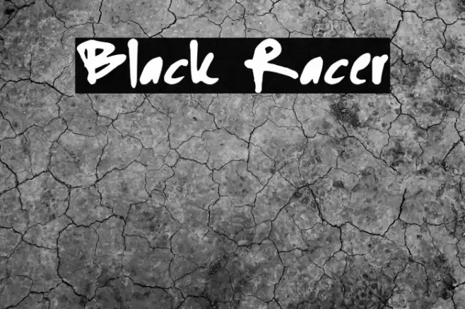 Black Racer Font examples