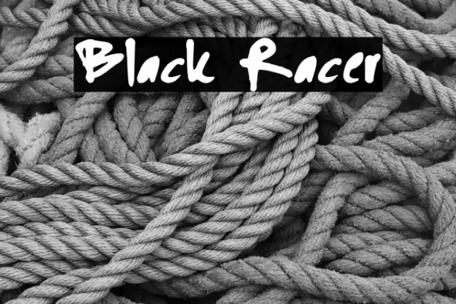 Black Racer Font examples