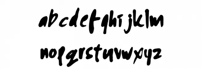 Black Racer Font LOWERCASE