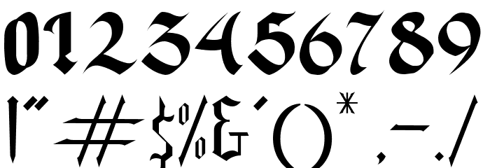 Black Rain Font OTHER CHARS