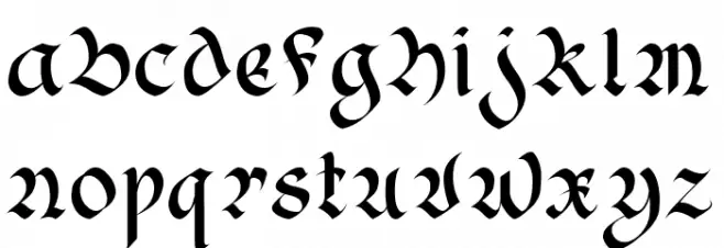 Black Rain Caratteri MINUSCOLO