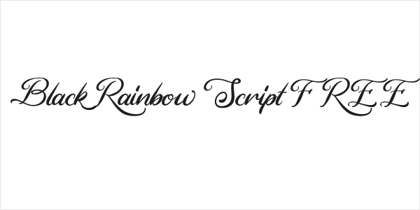 Black Rainbow Script FREE Logo