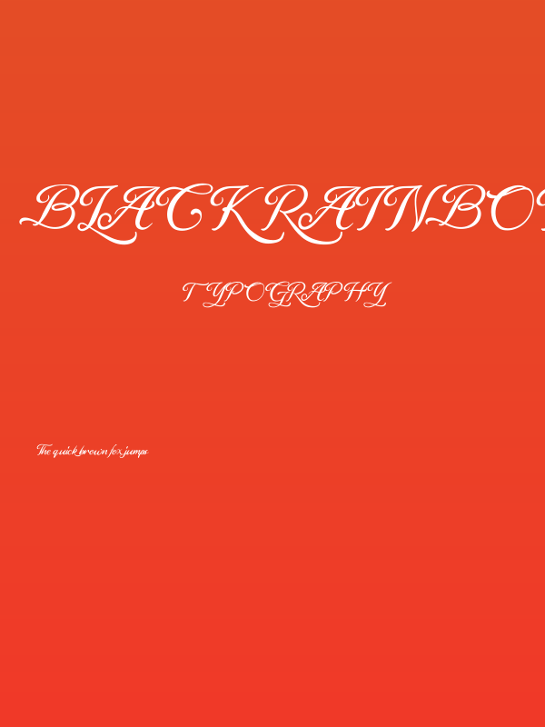 Black Rainbow Script FREE Poster