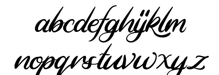 Black Rainbow Script FREE Font LOWERCASE