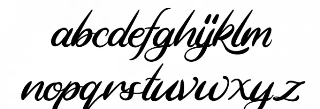 Black Rainbow Script FREE خط أحرف صغيرة