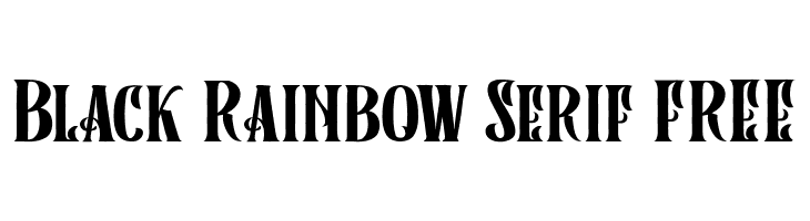 Black Rainbow Serif FREE  नि: शुल्क फ़ॉन्ट्स डाउनलोड