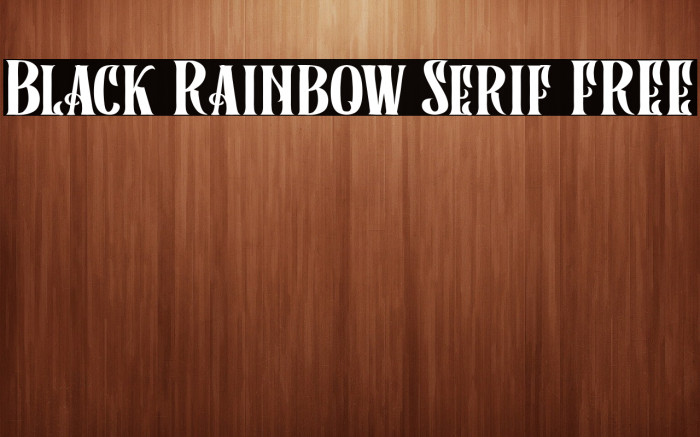 Black Rainbow Serif FREE Example 1