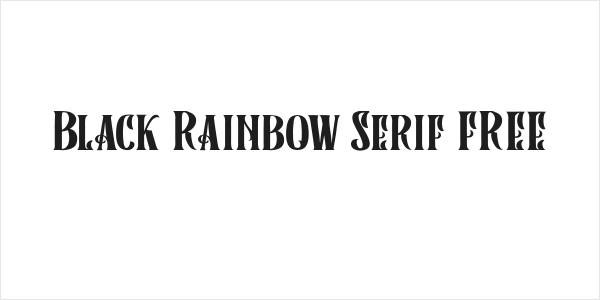 Black Rainbow Serif FREE Logo
