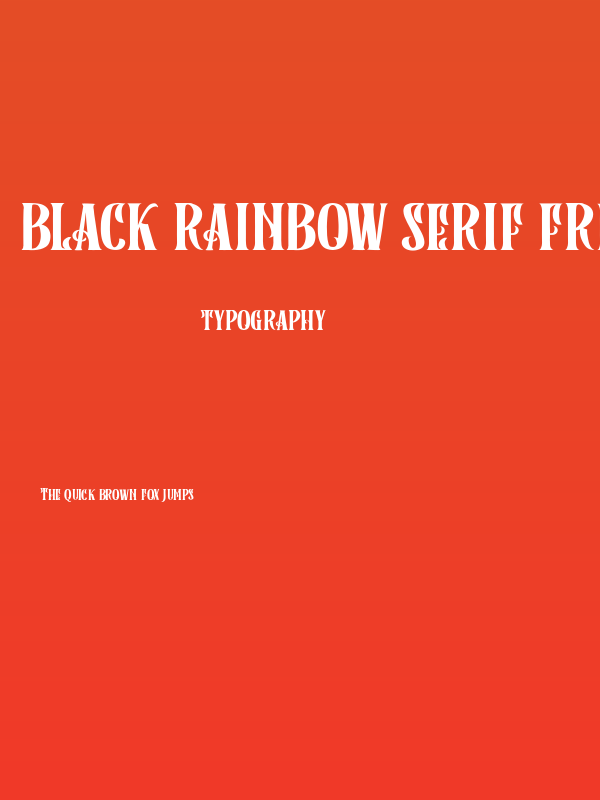 Black Rainbow Serif FREE Poster
