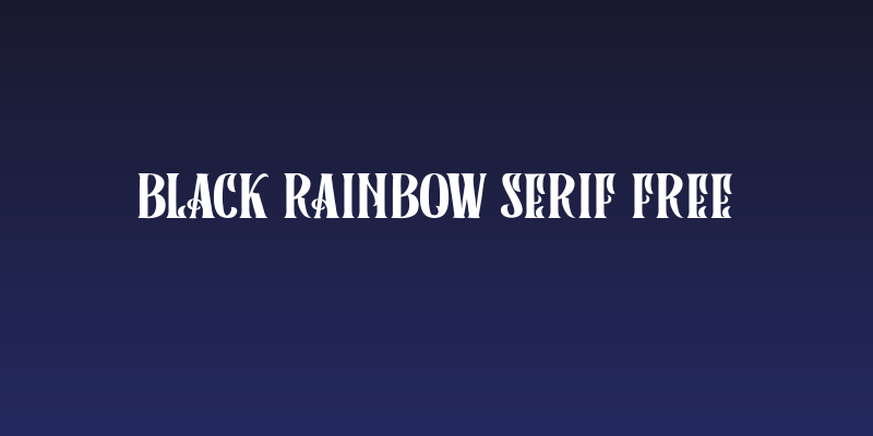 Black Rainbow Serif FREE Social Header