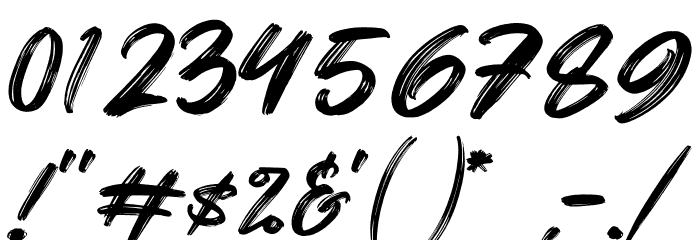 Black Raint Font OTHER CHARS