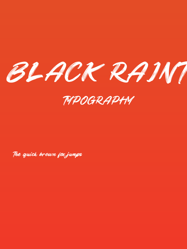 Black Raint Poster