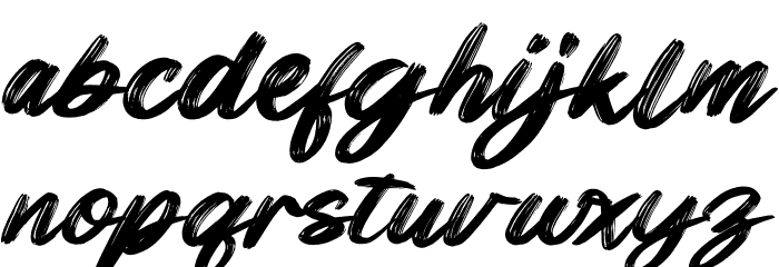Black Raint Font LOWERCASE