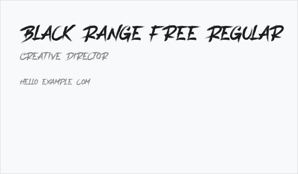 Black Range Free Regular Business Card