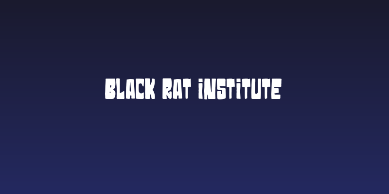 Black Rat Institute Social Header