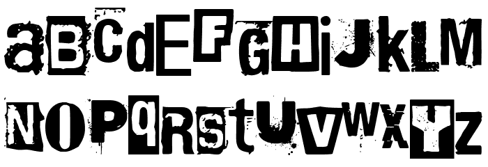 Black Rat Punk Band Font LOWERCASE
