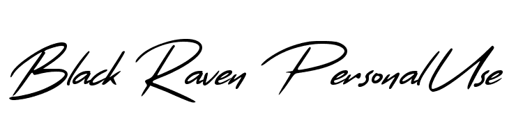 Black Raven Personal Use  تنزيل الخطوط
