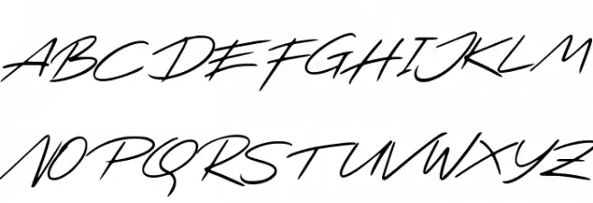 Black Raven Personal Use Font UPPERCASE