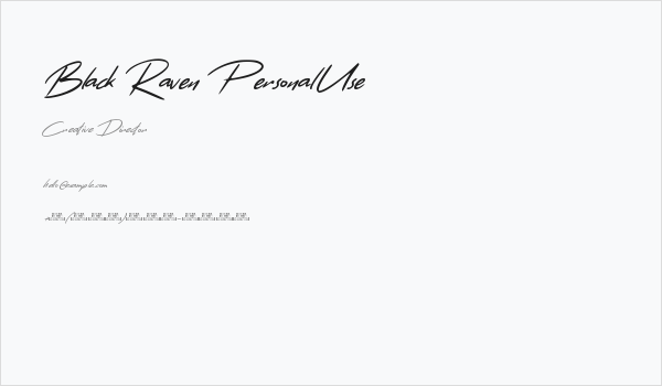 Black Raven Personal Use Business Card