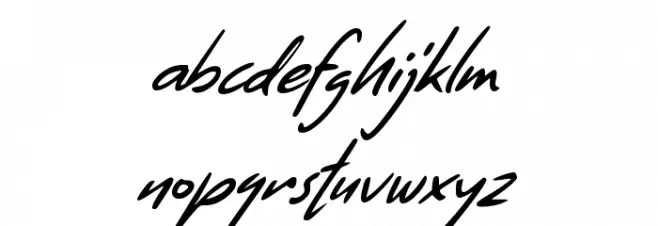 Black Raven Personal Use Font LOWERCASE