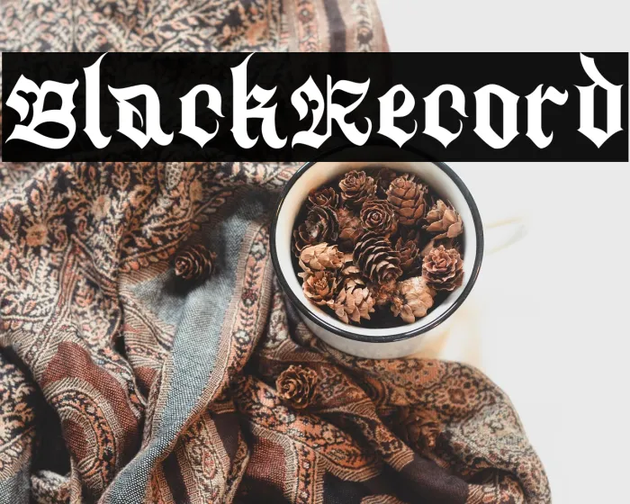 Black Record Example 2