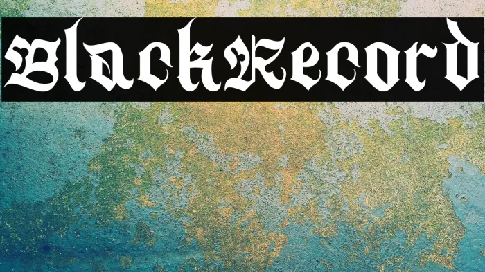 Black Record Example 3