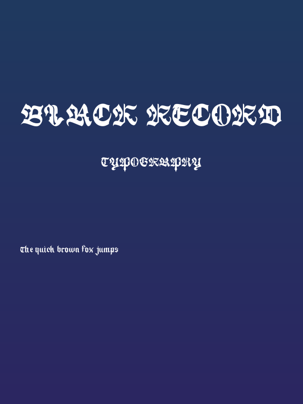 Black Record Poster