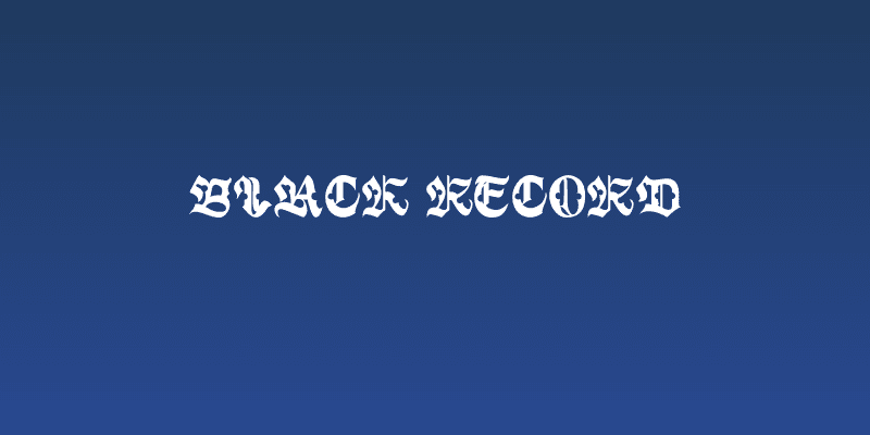 Black Record Social Header