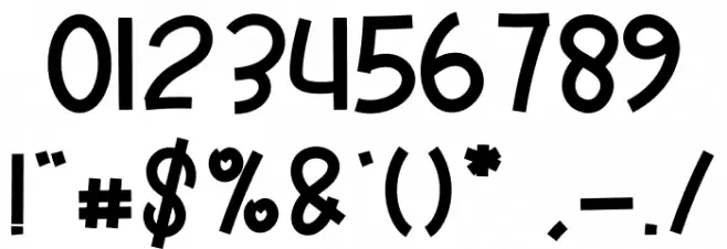 Black Retro Font OTHER CHARS