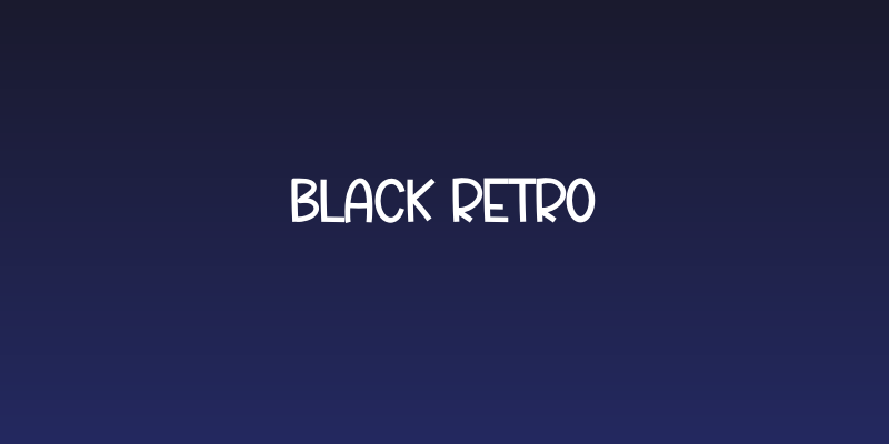 Black Retro Social Header