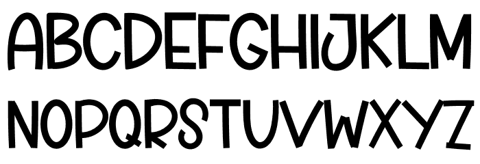 Black Retro Font LOWERCASE