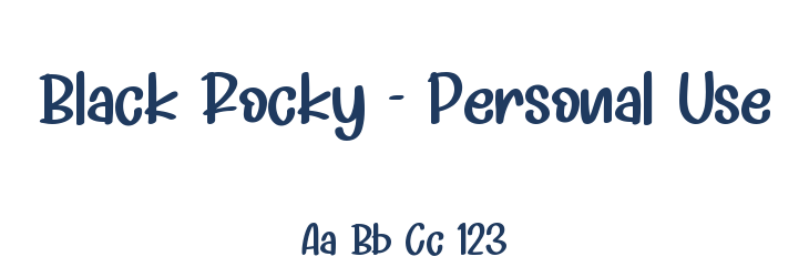 Black Rocky - Personal Use Font Preview