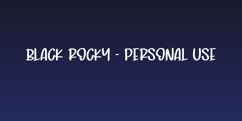 Black Rocky - Personal Use Social Header