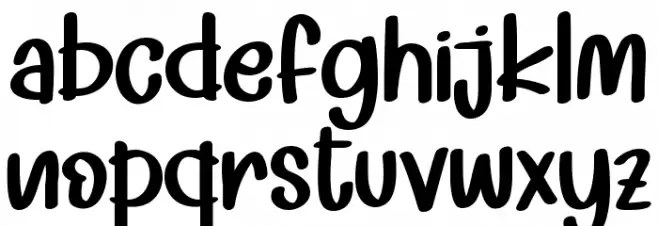 Black Rocky - Personal Use Font LOWERCASE