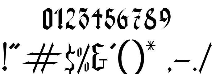 Black Romans Font OTHER CHARS