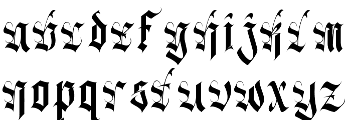 Black Romans Font LOWERCASE