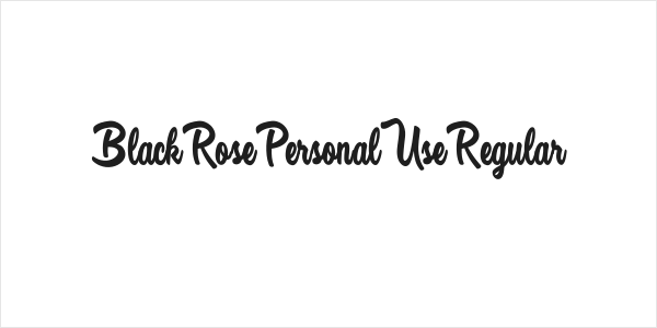 Black Rose Personal Use Regular Logo
