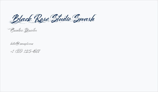 Black Rose Studio Swash Business Card